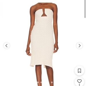 NBD Cream Strapless Sheath Dress Cocktail NWT
